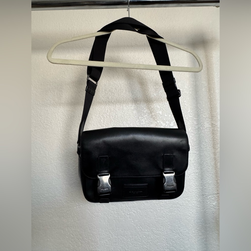 Coach Black Leather Men's Bag